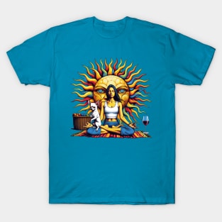 Zen Woman Chihuahua Meditation T-Shirt